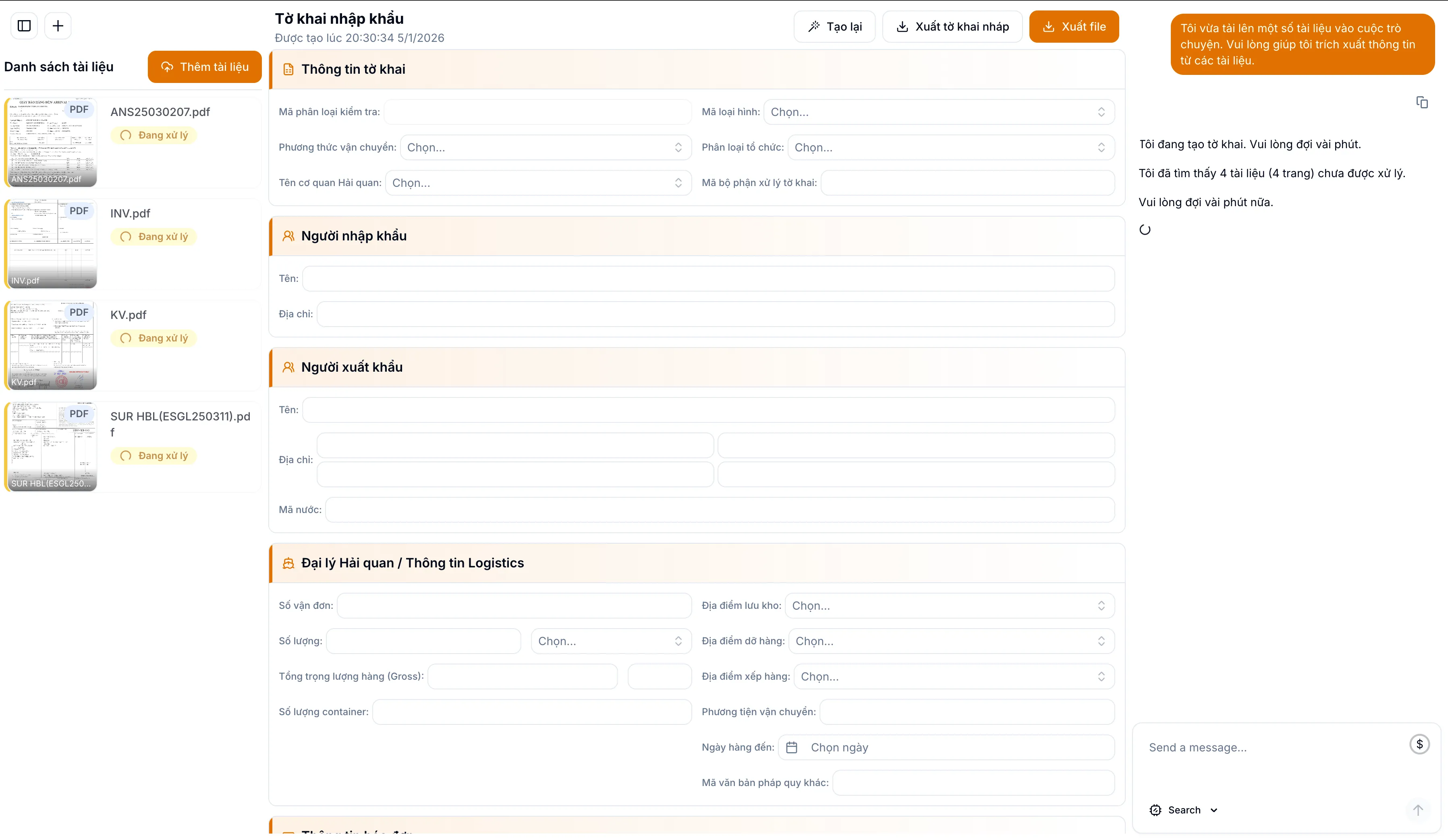 AI đang xử lý dữ liệu
